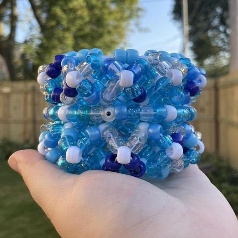 ✰ Y2k Rave Kandi 3D Mini Rotating Evil Eye Cuff ✰... - Depop 3d Kandi Cuff Ideas, Mini Rotating Kandi Cuff, Rotating Cuff Kandi, Kandi Rotating Cuff, Kandi Cuff Ideas, Rave Kandi Bracelets, 3d Kandi Cuff, Rave Kandi Ideas, 3d Kandi