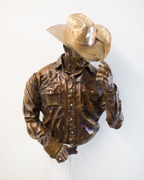 Cowboy Sculpture, Pose Practice, Relief Sculpture, Life Size, Cowboy Boots, Lion Sculpture, Cowboy, Statue, Sculpture