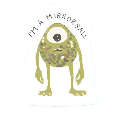 Mirrorball By Taylor Swift, Mike Wazowski, Monsters Inc, Black Artists, Cool Stickers, Room Posters, Art Drawings Sketches, Wall Art Canvas Prints, Sticker Art