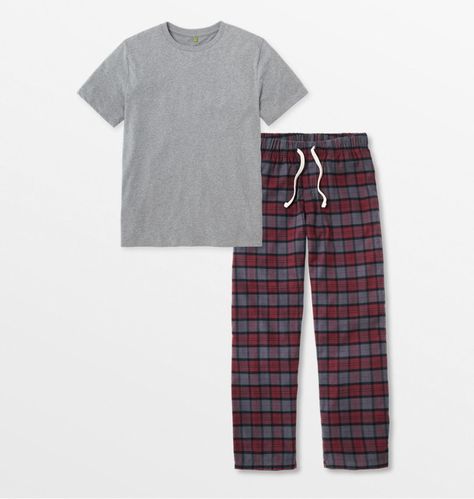 Kick back and relax in our super soft checked Flannel Pyjama Bottoms and Crew T-shirt. Designed for chilled-out, cosy evenings and the comfiest night's sleep. Made from Organic Cotton and produced in our certified carbon-neutral facilities. Design your own pyjama set by choosing from the options below. Teen Boy Pajamas, Male Pjs Outfit, Men’s Pjs, Pyjamas Aesthetic Men, Guy Pjs, Guys Pajamas, Mens Pajamas Aesthetic, Male Pajamas Aesthetic, Men’s Pajamas