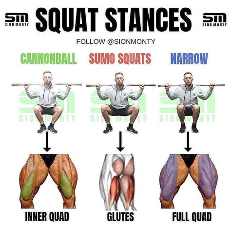 GrownandHealthy on Instagram: “SQUAT STANCES WORKOUT FOR YOURS🔥✔️✔️💯 For more content follow us 👉@fitness.important Credit;@sionmonty ➖➖➖➖➖➖➖➖➖➖➖➖➖…” Ectomorph Workout, Fitness Studio Training, Workout Man, Fitness Hacks, Trening Sztuk Walki, Gym Antrenmanları, Golf Exercises, Squat Workout, Muscle Building Workouts