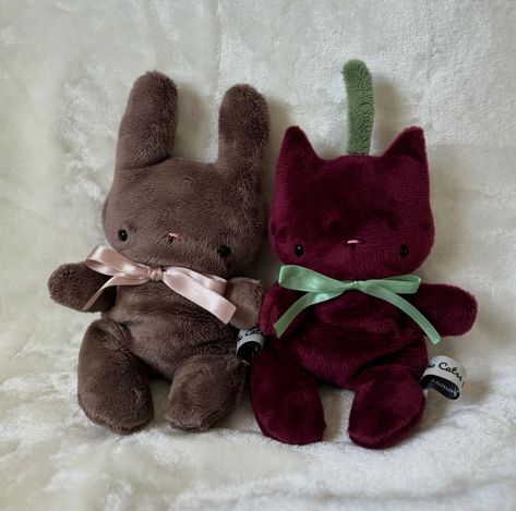 Couple Plushies, Bunny And Cat, Cat Plushies, Stuffed Rabbit, Couples Toys, Adorable Bunny, Aesthetic Cute, Aesthetic Pics, Heaven Sent