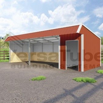 Single Slope Loafing Shed - 12 x 30 x 10/8 Tractor Shed Ideas, Pasture Shelter, Slope Design, Metal Building Designs, Loafing Shed, Horse Shelter, Horse Barn Plans, Deep Storage, Farm Shed