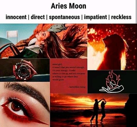 Aries Moon Sign, Grow Butterflies, Gemini Characteristics, Venus In Pisces, Moon In Aries, Aries Moon, Pisces Sun, Aries Aesthetic, Capricorn Rising