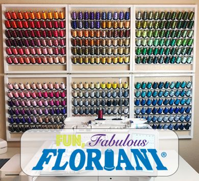 Floriani The Name That Means Beautiful Embroidery Thread Storage Ideas, Quilt Room Organization, Thread Rack, Sewing Room Furniture, Bobbin Storage, Sewing Room Storage, Tree Template, Art Supplies Bag, Thread Organization