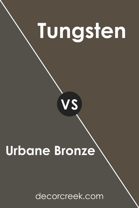 Urbane Bronze SW 7048 by Sherwin Williams vs Tungsten SW 9515 by Sherwin Williams Sw Tungsten Paint, Urbane Bronze, Travertine Floors, House Updates, Clean Aesthetic, Updating House, Coordinating Colors, Sherwin Williams, Paint Color