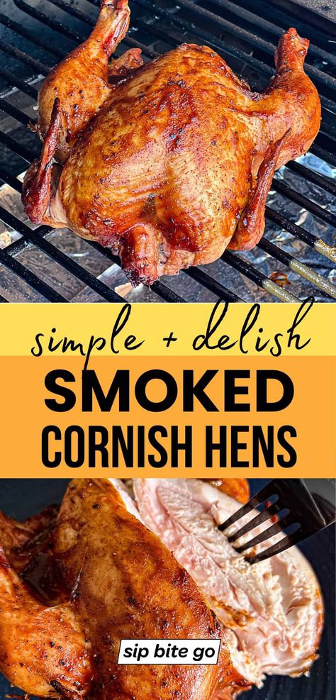 Smoked Cornish Game Hen Recipes, Smoked Cornish Hens In Electric Smoker, Smoked Game Hens, Smoked Cornish Hens In Pellet Smoker, Cornish Hens On The Grill, Smoked Cornish Hen Recipe, Cornish Hen Recipes, Smoked Cornish Hens, Smoker Meals