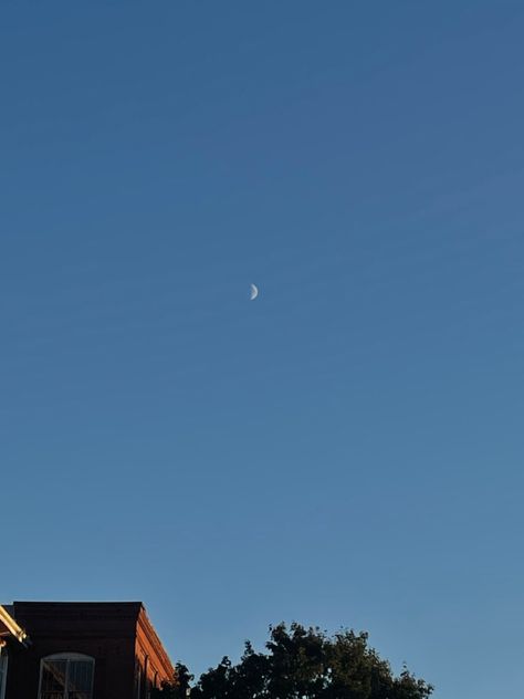 crescent moon in daylight Moon In Daylight, Spotify Covers, Summer Morning, Morning Sky, Moon, Wallpapers, Quick Saves