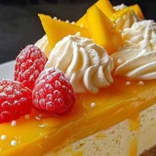 Maria Lawkon on Instagram: "💛❤ Savor the sublime layers of our Mango Raspberry Cheesecake, a perfect harmony of tropical mango and tangy raspberries. 🍰🥭 Ingredients: For the crust: 1 1/2 cups graham cracker crumbs 1/3 cup unsalted butter, melted 1/4 cup sugar For the cream cheese layer: 4 (8-ounce) packages cream cheese, softened 1 cup sugar 1 teaspoon vanilla extract 4 eggs 1/2 cup sour cream For the mango mousse layer: 2 cups mango puree 1/2 cup heavy cream 1/4 cup powdered sugar 1 tablespoon gelatin, dissolved in 3 tablespoons warm water For the topping: Fresh mango slices Fresh raspberries Whipped cream Mint leaves for garnish Directions: Prep Time: 30 minutes | Cooking Time: 1 hour | Chilling Time: 4 hours | Total Time: 5 hours 30 minutes Combine graham cracker crumbs, melted butte Raspberry Whipped Cream, Mango Slices, Cheesecake Layer, Mango Mousse, Baking Homemade, Cream Fresh, Mango Puree, Fresh Raspberries, Raspberry Cheesecake