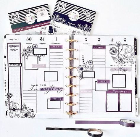 Happy Planner Inspiration 📒💡 (@worldofhappyplanning) • Instagram photos and videos Happy Planner Inspiration, Planner Ideas Layout, Happy Planner Free Printable, Vertical Layout Planner, Happy Planner Layout, Planner Vertical, Creative Planner, Pretty Planners, Craft Planner