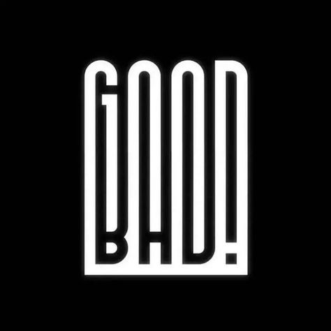 Logogram Space © on Instagram: "Good Bad! • • By @yvm_design 🔖 Tag a Friend. ♥️ Double tap if you like it What do you think about this guys? Comment and let me know. . Double tap and SAVE it for inspiration. ••••••••••••• We love your logos! Tag us using @logogramspace and #logogramspace  to get FEATURED!! 😉 ••••••••••••• What do you think of this design? Leave your feedback in the comments! 👇👨‍💻👩‍💻 - ✅ Turn Post Notifications ON! PLEASE TURN ON POST NOTIFICATIONS TO GET NEW INSPIRATIONAL Bad Terms Quotes, Good And Bad Tattoo, Bad Days Quotes, Ugly Wallpaper, Bad Logo Design, Bad Aesthetic, Egg Test, Bad Egg, Etsy Shop Logo