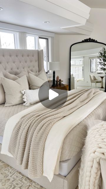 47K views · 2.7K likes | Kasey Dixon on Instagram: "HOME \ styling my bed with neutral bedding favorites🤍 lighter layers and textures for spring/summer! Many finds from Walmart, Amazon and Target! Here’s what I’m using👇🏻
+ bamboo sheets
+ linen quilt (color: flax)
+ beige comforter (Walmart find!)
+ knit bed blanket (color: natural)
+ 3 textured euro shams 
+ 2 boucle pillow covers (Amazon find!)
+ 1 lumbar pillow 

Here are 3 easy ways to SHOP👇🏻
1. Comment “shop” to get links sent directly to your DMs
2. Click the link in my bio @sbkliving and select “shop my reels”
3. Head over to my @shop.ltk shop and follow me “sbkliving”

#bedstyling #bedmaking #beddesign #springbed #springhomedecor #springdecorating #springdecor #walmarthome #amazonhome #amazonhomefinds #targethome 

https://lik Beige Linen Bed, Neutral Layered Bedding Ideas, Layering Bedding Ideas, Pillow Covers Amazon, Layered Bedding Ideas, Knit Bed, Boucle Pillow, Beige Comforter, Euro Pillow Covers