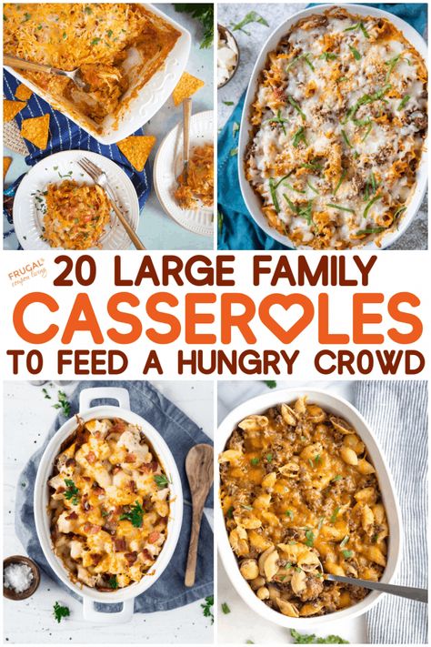 Easy Meals For A Crowd, Dinner For Crowd, Recipes For Casseroles, Large Family Dinner, Family Casseroles, Meals For A Crowd, Family Gathering Food, Casseroles Easy, Lunch Casserole