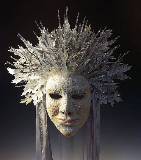 ©Cindy Salisbury Winter Mask, Paper Mache Mask, Cute Couple Halloween Costumes, Venetian Masks, Burning Man Festival, Venetian Mask, Carnival Masks, Masks Art, Masks Masquerade