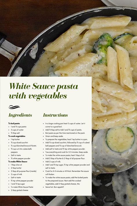 Pasta Souse Recipes, Easy Pasta Recipes White Sauce, Whitesaucepasta Recipe, How To Make White Sauce For Pasta, White Sauce Pasta Aesthetic, White Pasta Sauce Recipe Easy, White Sauce Recipe Pasta, White Sauce Pasta Recipes Easy, How To Make White Sauce Pasta