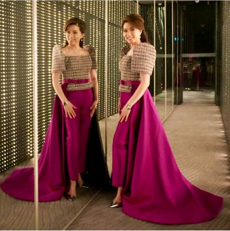 Modern Filipiniana Pants, Filipiniana Pants, Filipiniana Top And Pants, Filipina Gown, Modern Filipiniana Gown Prom, Modern Filipiniana Outfit Classy Pants, Modern Filipiniana Top, Filipiniana Outfit, Filipiniana Fashion