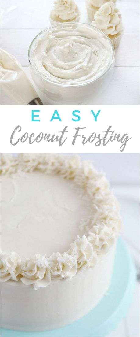 This COPYCAT Coconut Swiss Meringue Buttercream is the silkiest and most delicious coconut frosting, ever! Coconut Swiss Meringue Buttercream, Coconut Frosting Recipe Easy, Coconut Icing Recipe, Cake Frosting Tips, Cupcake Frosting Tips, Coconut Cream Frosting, Coconut Icing, Icing Recipes, Easy Frosting