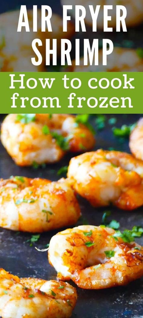 Make frozen shrimp in the air fryer! Thaw the shrimp or cook it from frozen using your air fryer. Simply preheat your air fryer, place the frozen shrimp inside, and in just a few minutes you'll have a perfectly cooked shrimp to use in recipes or as an appetizer. Air Fryer Frozen Shrimp, Shrimp In The Air Fryer, Raw Shrimp Recipes, Frozen Cooked Shrimp, Air Fryer Shrimp, Cooked Shrimp Recipes, Cook Shrimp, Cooked Shrimp, The Best Air Fryer