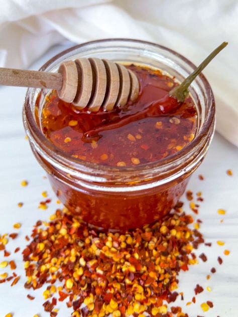 Hot Honey Recipe Honey Pepper Sauce, Hot Honey Recipes, The Modern Nonna, Hot Honey Recipe, Modern Nonna, Joanna Gaines Recipes, Honey Chicken Wings, Ranch Dressing Recipe Homemade, Preserving Recipes