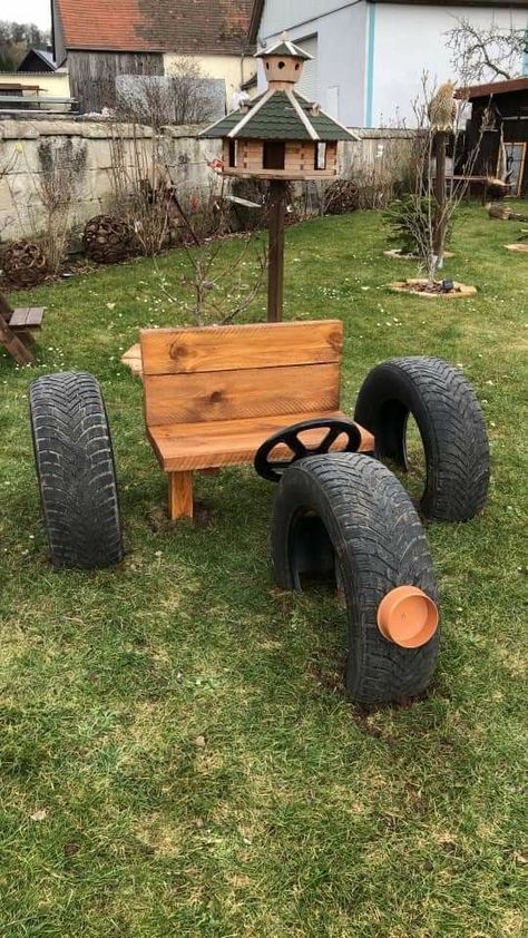 Tires In Playground, Tire Yard Decor, Backyard Race Track For Kids, Farm Front Yard, Outdoor Play Areas Diy, Fun Backyard Ideas For Kids, Diy Backyard Play Area, Natural Playground Diy, Montessori Outdoor Play