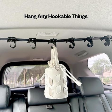 Bar Strap with Hanging Hooks, Easy-to-Store Car Clothes Organizer Rack for All Vehichles #ad Western Truck, Inside Car, Clothes Organizer, Hanging Rack, Suv Trucks, Hanging Clothes, Cars Clothes, Diy Car, Car Storage