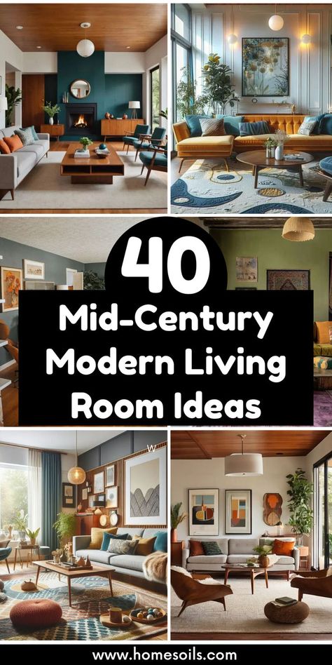 Create a warm atmosphere with 40 cozy mid-century modern living room ideas that blend timeless style and comfort. Visit our site for stylish decor inspiration! Neutral Mcm Living Room, Mid Century Modern Living Room Yellow, Mid Century Modern Family Room Ideas, Mid Century Modern Living Room Gray Sofa, Mid Century Design Ideas, Mid Century Modern Living Room Orange, Mid Century Modern Bookshelf Styling, Mid Century Modern Living Room Ideas Retro Interior Design, Living Room Decor Mid Century Modern