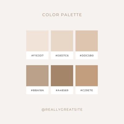 Nude Color Palette Instagram Post - Templates by Canva Minimalist Color Palette Instagram, Nude Colors Aesthetic, Nude Palette Color, Canva Color Palette Codes, Nude Colour Palette, Color Palette Instagram, Color Palette Canva, Instagram Color Palette, Canva Color Palette