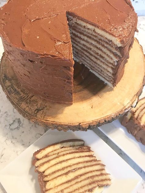 12 Layer Chocolate Cake Recipe, Doberge Cake, Smith Island Cake, Chocolate Layer Cake Recipe, Chocolate Cake Mix Recipes, Chocolate Cake From Scratch, Crunch Cake, Layer Cake Recipes, Chocolate Layer Cake