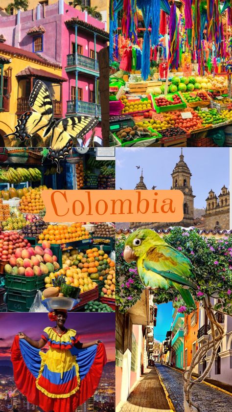 #colombia #beauty Columbia Country, Colombia Travel Guide, Colombian Culture, Trip To Colombia, Genos Wallpaper, Colombian Art, Spanish Heritage, Travel Collage, Colombia Travel