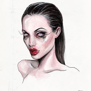 Angelina Jolie Drawing, Lucas David, Drawing Celebrity, Indie Art, Celebrity Moms, Arte Sketchbook, Arte Inspo, Foto Art, Trippy Art