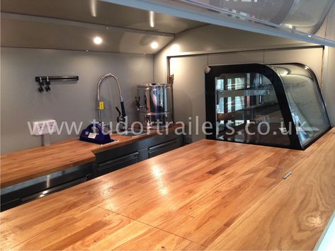 Sweetly simple H Van Conversion Interior Coffee Trailer Interior, Coffee Trailer Ideas, Food Truck Interior, Foodtrucks Ideas, Coffee Food Truck, Catering Van, Cannoli Cake, Mobile Cafe, Food Vans