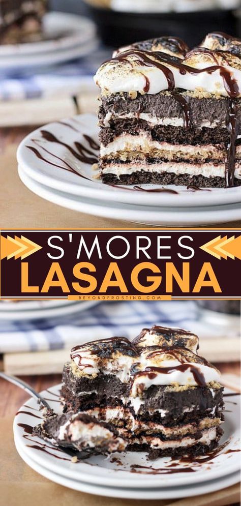 Marshmallow Mousse, Pudding Bars, Cracker Chocolate, Smore Recipes, Icing Recipes, Chocolate Whipped Cream, Bake Dessert, Icebox Cake, Toasted Marshmallow