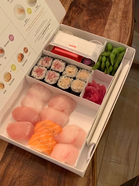 #sushi #food Takeout Breakfast, Sushi Takeout, Salty Food, Salty Foods, Takeout Container, Breakfast Recipes, Snacks, Drinks