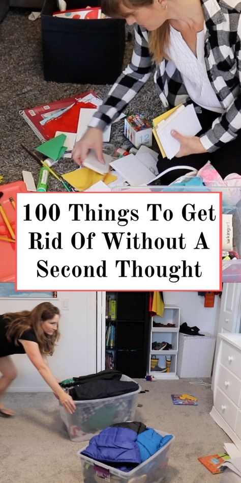 100 Things to Declutter Without a Second Thought! Are you looking for ideas on what to declutter?  Here are 100 things to declutter today! And I bet you won’t even think twice. It is amazing how much seems to creep into our homes and lives! As we dig deep and declutter more I find myself asking “Where did all of this come from?” Here is a huge list of 100 items that my mom and I came up with from the last few times we decluttered our homes. It is amazing we still find so many things to declutter every time we revisit already decluttered areas. Declutter Storage Unit, House Declutter List, Declutter And Organize Aesthetic, Decluttering And Organizing Home, How To Help A Hoarder Declutter, List Of Things To Declutter, Declutter Home Office, Items To Declutter, House Declutter Organizing Ideas