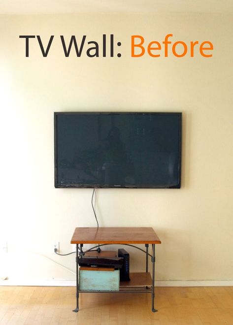 TV Wall to Beautiful Picture Wall in 5 Easy Steps - A Piece Of Rainbow Budget Tv Wall Ideas, Wall Tv Decor Ideas, Tv Wall Decoration Ideas, Wall Art Around A Tv, Decoration Around Tv Wall, Wall Decor With Tv On Wall, Wall Decor Beside Tv, Tv Wall Picture Ideas, Long Living Room Wall Decor Ideas With Tv