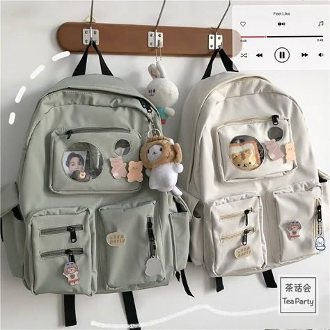 Mochila Aesthetic, Korean Bags, Cute School Bags, Stylish School Bags, Tas Bahu, Korean Accessories, Kawaii Bags, Kawaii Backpack, Aesthetic Bags