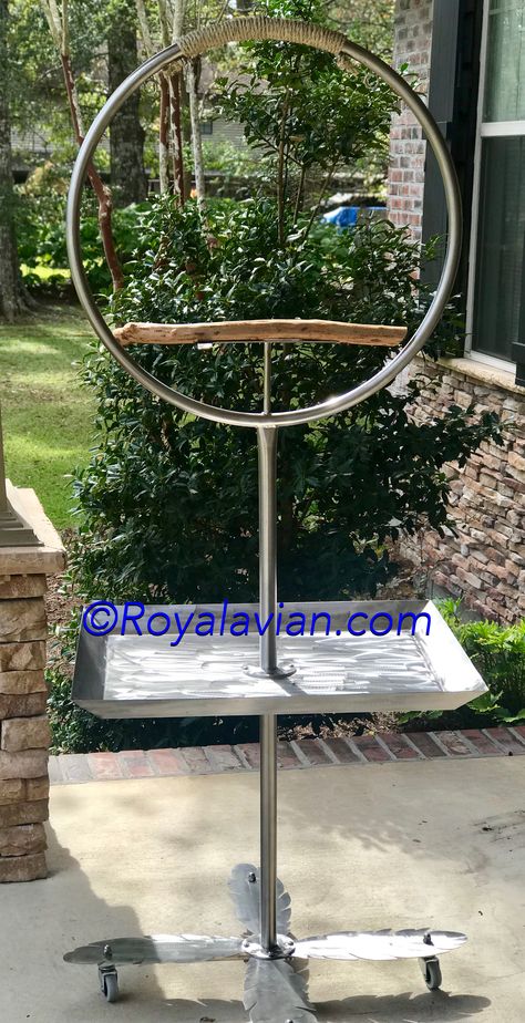 Large Stainless Steel Parrot Stand Diy Pedestal, Parrot Stand, Parrot Cage, Bird Cages, Parrot, Birds, Stainless Steel, Quick Saves, Art