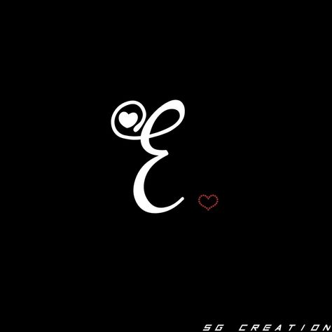 E In Different Fonts, Dp Love, E Letter, Alphabet E, Love You A Lot, Black And White Art Drawing, Shadow Photography, Name Wallpaper, Cute Names