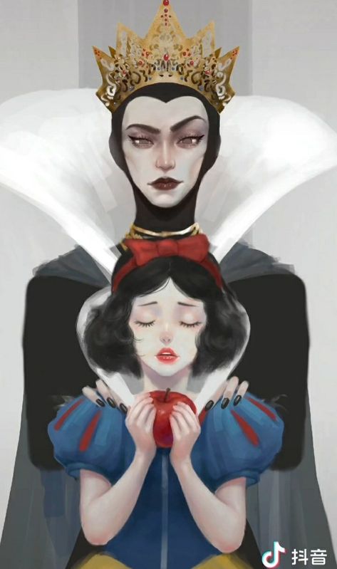 Snow White Realistic, Snow White And Evil Queen, Snow White Queen, Disney Kingdom, Snow White Disney, Disney Villains Art, Girly Drawings, Disney Princess Art, Fairytale Art