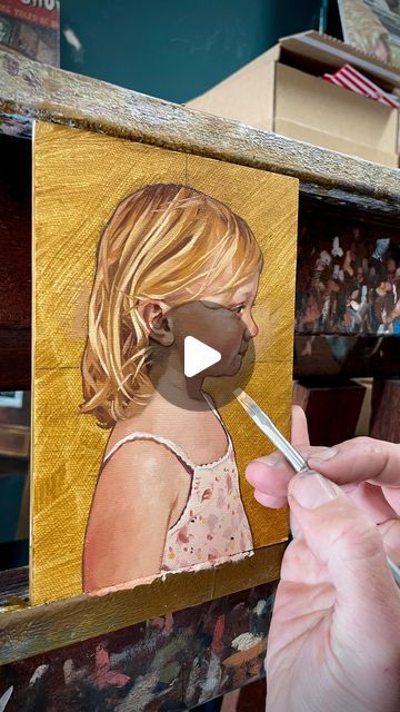 Portraits Oil Painting, Portrait Background Ideas Painting, Painting Portraits Acrylics, Portrait Painting Ideas On Canvas, How To Paint Portraits In Acrylic, Realistic Paintings Acrylics, Acrylic Portrait Painting Tutorials, Easy Portrait Painting, Painting Portrait Acrylic