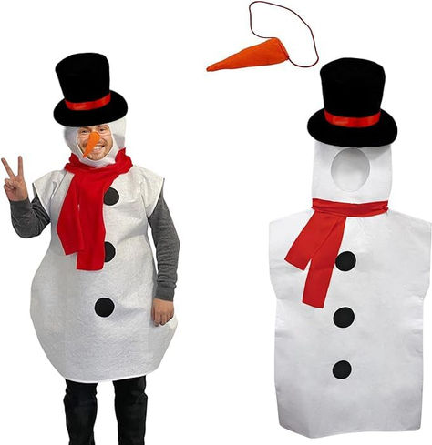 SNOWMAN COSTUME - A fun Winter Frosty Costumes for the holiday season, great for photo shoots outfits, xmas pretend play, a unique Christmas costume for adults instead of the typical Santa Claus/elf costume Frosty Costume, Winter Halloween Costumes, Fake Snow Blanket, Christmas Costumes For Adults, Adult Onesie Costume, Winder Wonderland, Funny Christmas Costumes, Cool Onesies, Christmas Plays