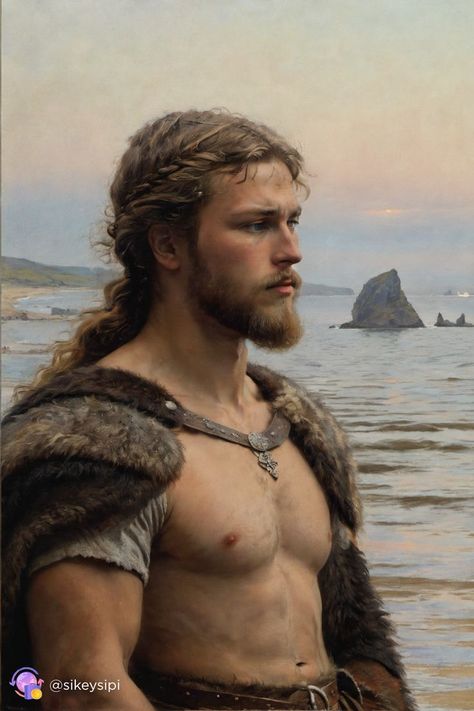 Viking Male, Viking Character, Warriors Illustration, Nordic Vikings, Viking History, Viking Art, Medieval Clothing, Norse Mythology, Shirtless Men