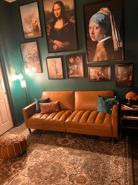 Taurus X Capricorn, Moody Office, Interior Industrial, Eclectic Living, Dark Home Decor, Dark Home, Eclectic Living Room, Room Sofa, Style Ideas