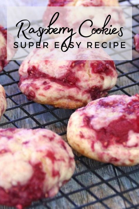 Easy Raspberry Cookies Recipe (Video) - The WHOot Cookies Recipe Video, Raspberry Cookie Recipes, Cookie Recipe Video, Raspberry Desserts, Raspberry Cookies, Buttery Shortbread Cookies, Simple Muffin Recipe, The Whoot, Raspberry Recipes