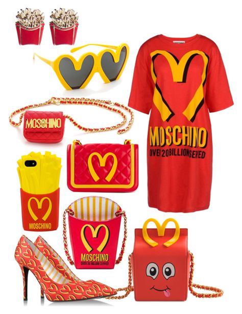 Moschino Mcdonalds, Moschino Campaign, Moschino Fashion Illustration, Moschino Fashion, Moschino 2021, Love Moschino Bag, Beautiful Collage, Wet Seal, Designer Wear