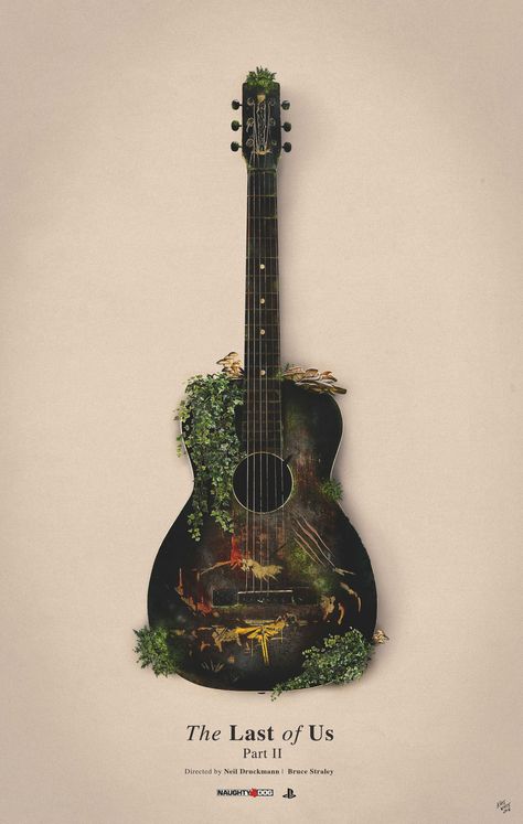 Last of Us Part II Fan Art #Lastofus #Joel #Ellie #NeilDruckmann # NaughtyDog #PS4 #TroyBaker Games Poster, Last Of Us Part 2, Last Of Us, Best Ideas, Guitar, Fan Art, Fan, For Sale, Plants