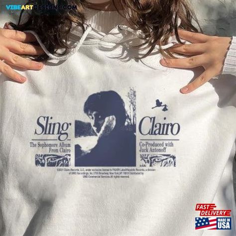 Unisex Clairo Sling Aesthetic T-Shirt Hoodie Sweatshirt Check more at https://vibeartdesigns.com/product/unisex-clairo-sling-aesthetic-t-shirt-hoodie-sweatshirt/ Clairo Shirt, Clairo Sling, Fun Graphics, Jack Antonoff, Aesthetic T Shirts, Hoodie Sweatshirt, Hoodie Shirt, Vision Board, Sweatshirts Hoodie