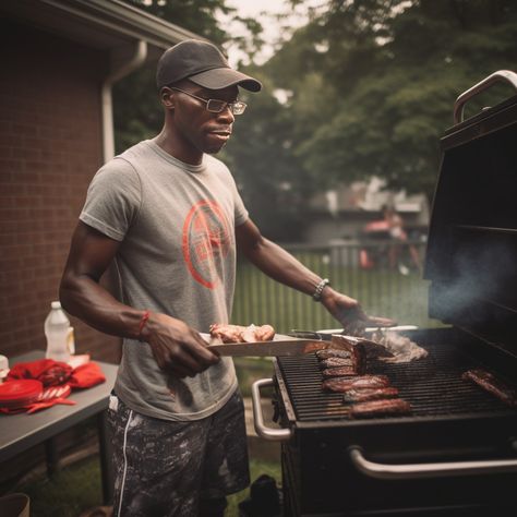 Man Cooking Aesthetic, Black Cookout Aesthetic, Cookout Aesthetic, Black Cookout, Cooking Aesthetic, Man Cooking, Black Family, Black Families, Black Man