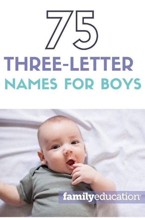 Looking for a short but sweet name for your baby boy? We have the ultimate list of three letter boy names, many which are trending in 2020. #babyboy #boynames #familyeducation Three Letter Names, 3 Letter Names, Short Names For Boys, Classic Boy Names, Short Boy Names, Names For Boys List, Royal Names, Letter Names, Biblical Names