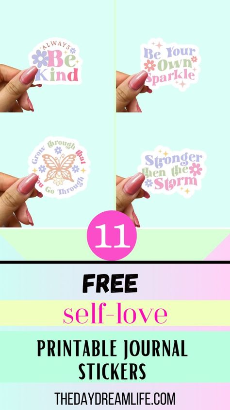 Free Printable Journal Stickers Free Printable Journal Stickers, Printable Journal Stickers, Free Printable Journal, Decorate Your Journal, Motivational Printables, Free Printable Stickers, Bible Verse Cards, Inspirational Printables, Small Acts Of Kindness